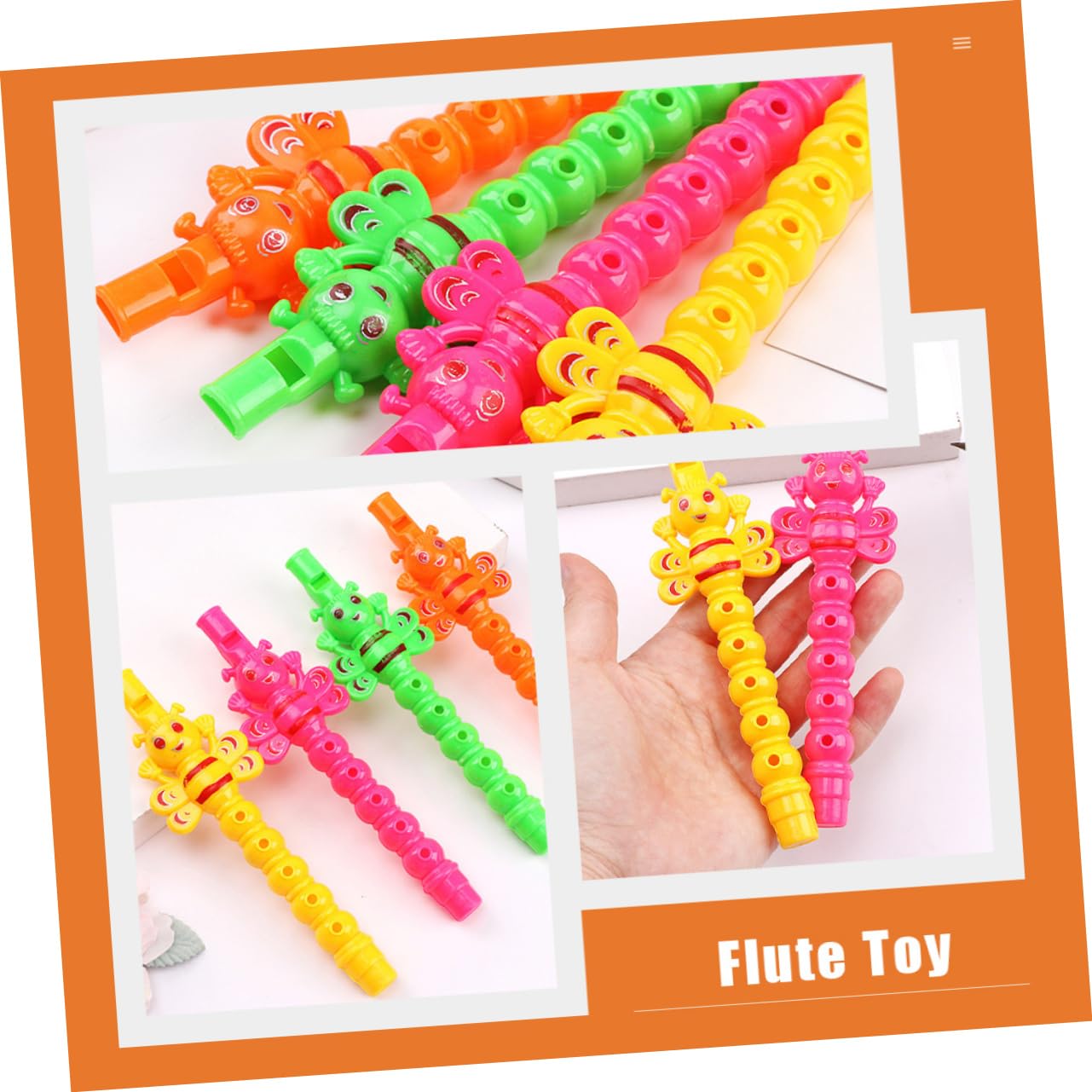 Vaguelly 25 Pcs Flute for Educational Clarinet Instrument for Early Music Learning and Fun Play Lightweight Convenient and Design Random Color