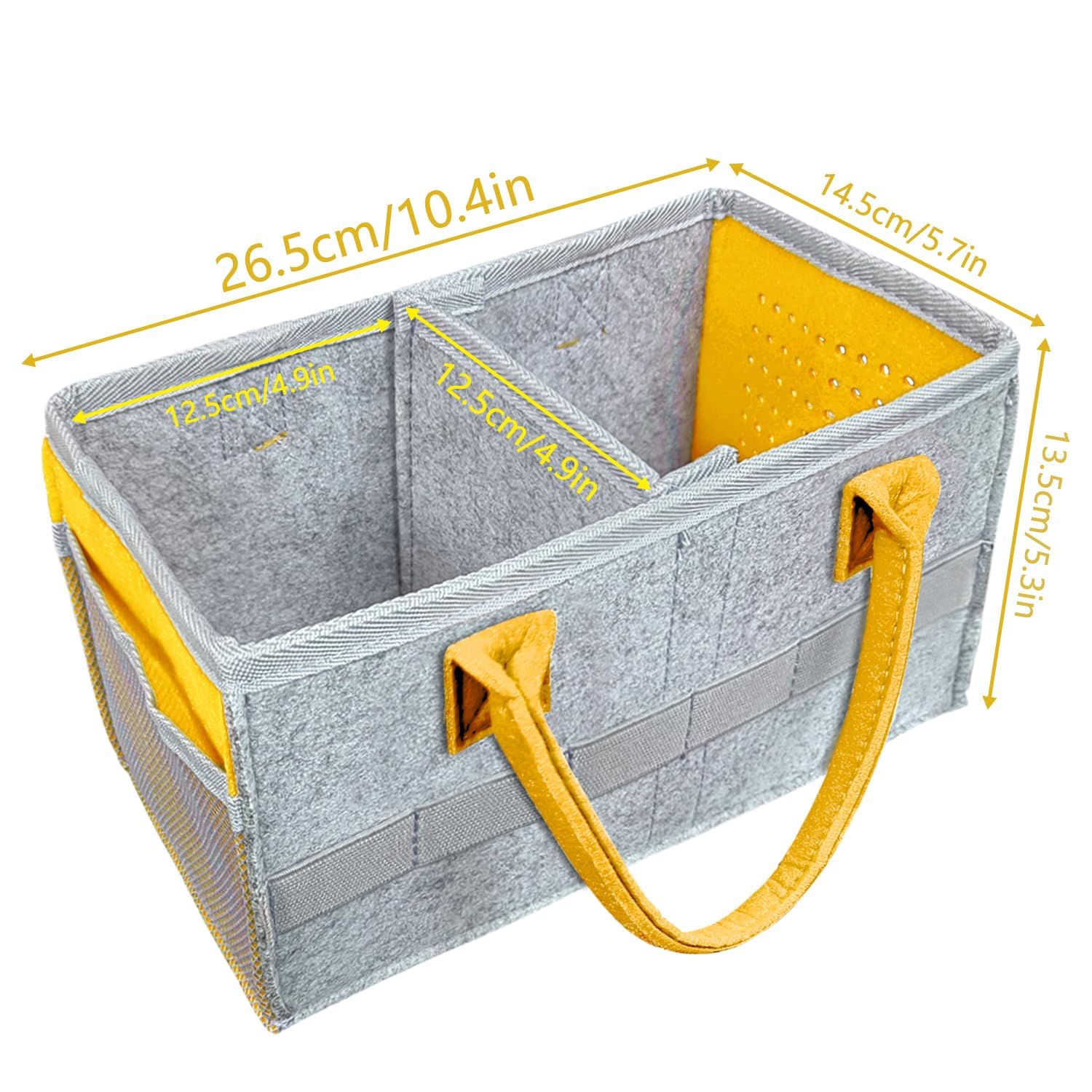 NECXON Carry Case Box Carry Case Box Storage Carrier with Handle & Side Net Pocket Carrying Bag for Starter Set Accessories Figures Christmas Gifts (Yellow) - Image 2