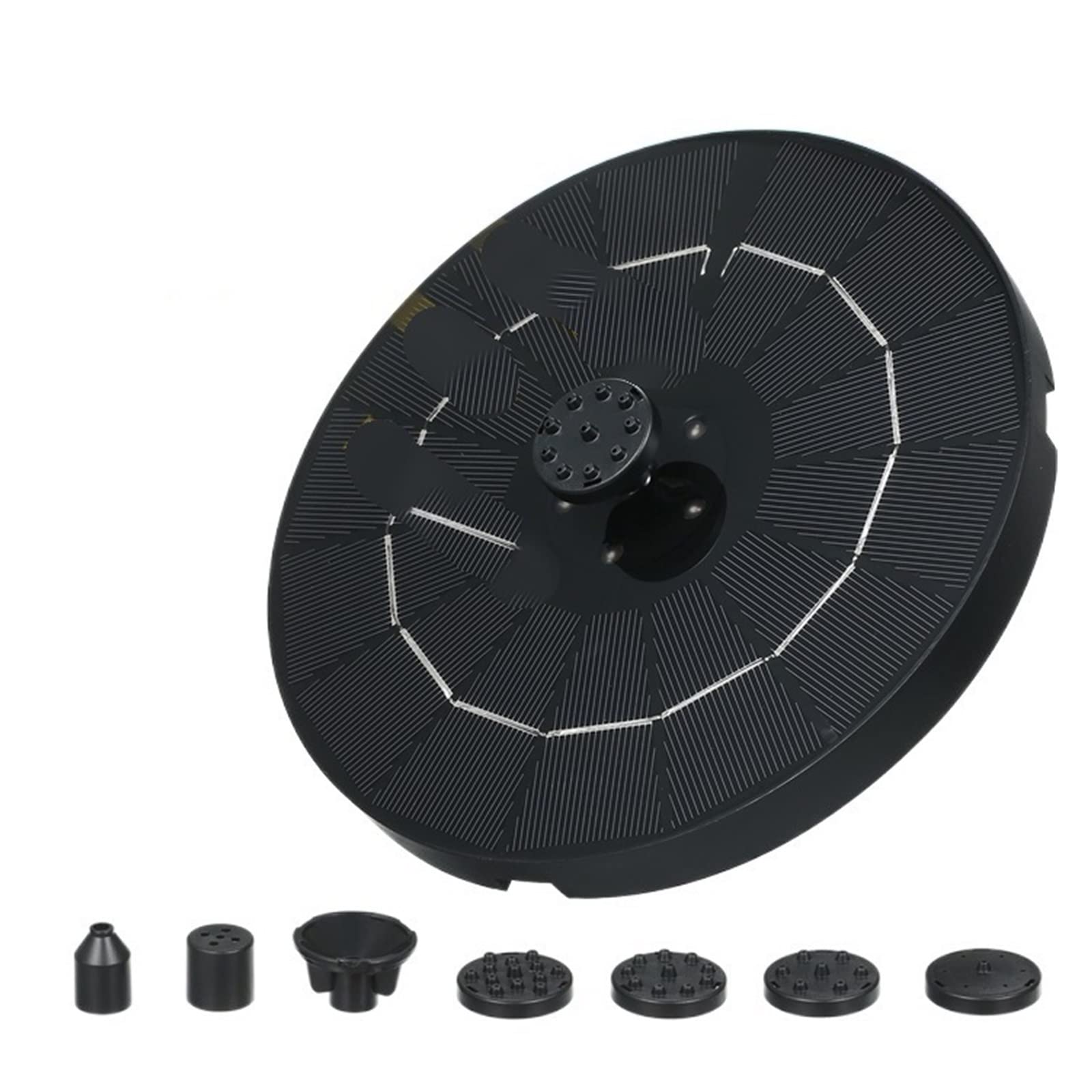 3.8W Solar Fountain With Lights Color Changing Fountains Pump 6 Nozzles For Bird Bath Pond Pool Fish Tank Efficient Use Of Energy