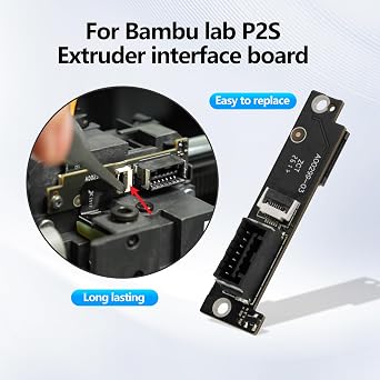 押出機インターフェースボード PCBアダプター Bambu Lab P2S、TH押出接続回路基板、3Dプリンター用スペアアクセサリー