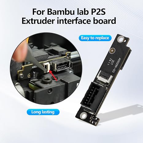 押出機インターフェースボード PCBアダプター Bambu Lab P2S、TH押出接続回路基板、3Dプリンター用スペアアクセサリー
