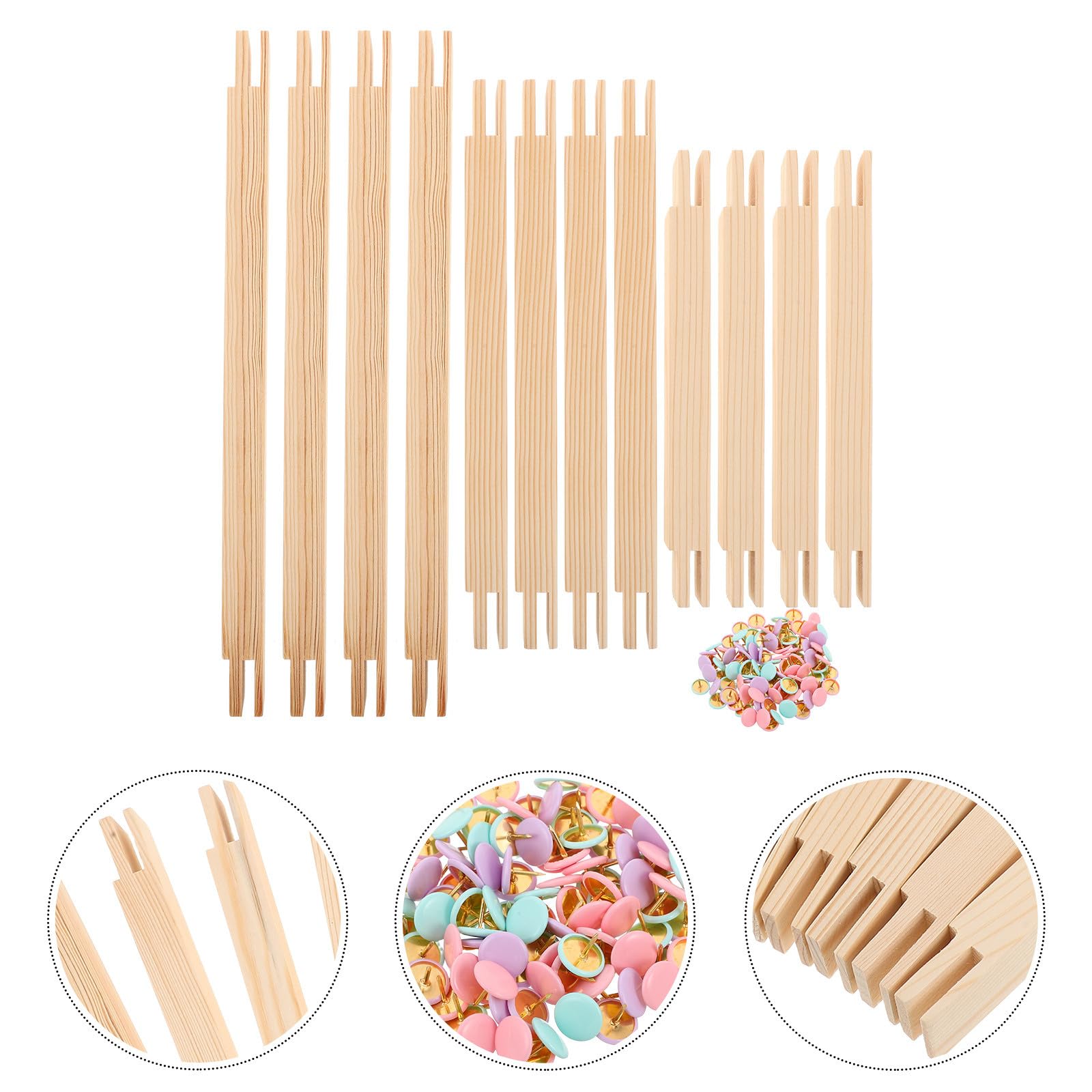 SAFIGLE Holz Stickrahmen mit Nadeln für DIY Stickarbeiten Stabiles Material und Praktisches Zubehör für Präzises Sticken und Kreative Handarbeiten