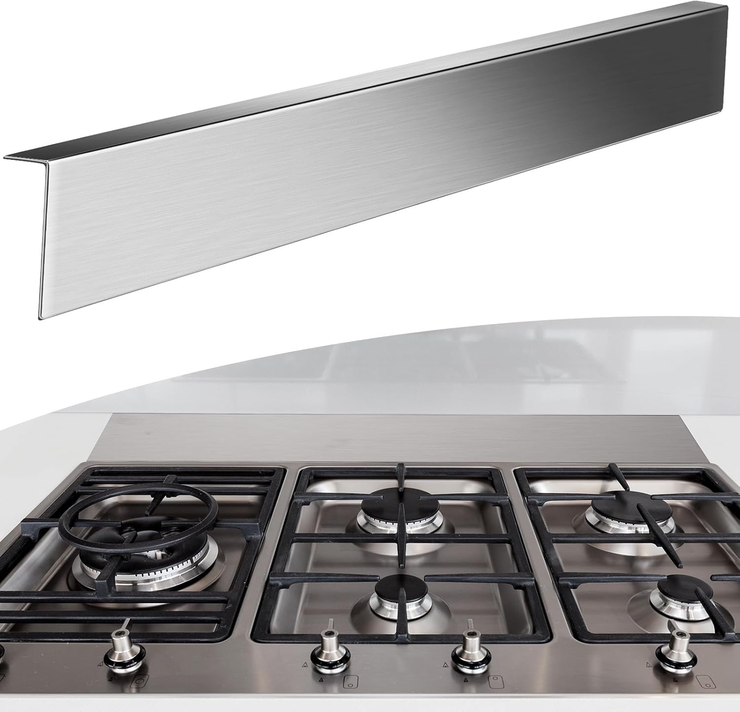 Blulu Universal Stove Gap Cover - 304 Stainless Steel Stove Gap Filler Slide-in Range Trim for Microwave Oven Cooktop Kitchen Decor, 36'' x 3'' x 1''