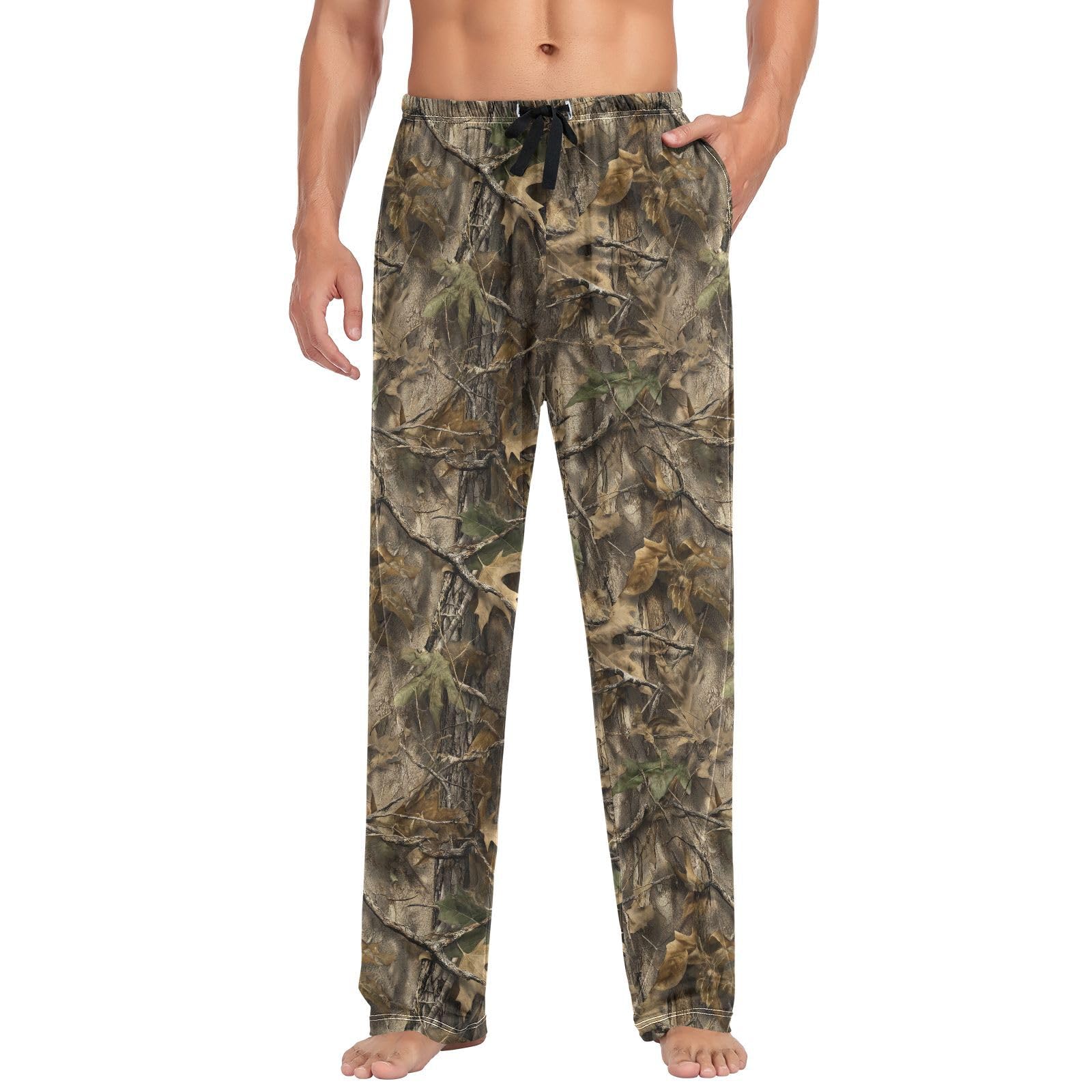 Laprad Men's Pajama Pants Lounge Pjs Bottoms Soft Sleep Pant with Pockets Drawstring, Camo Pattern, M