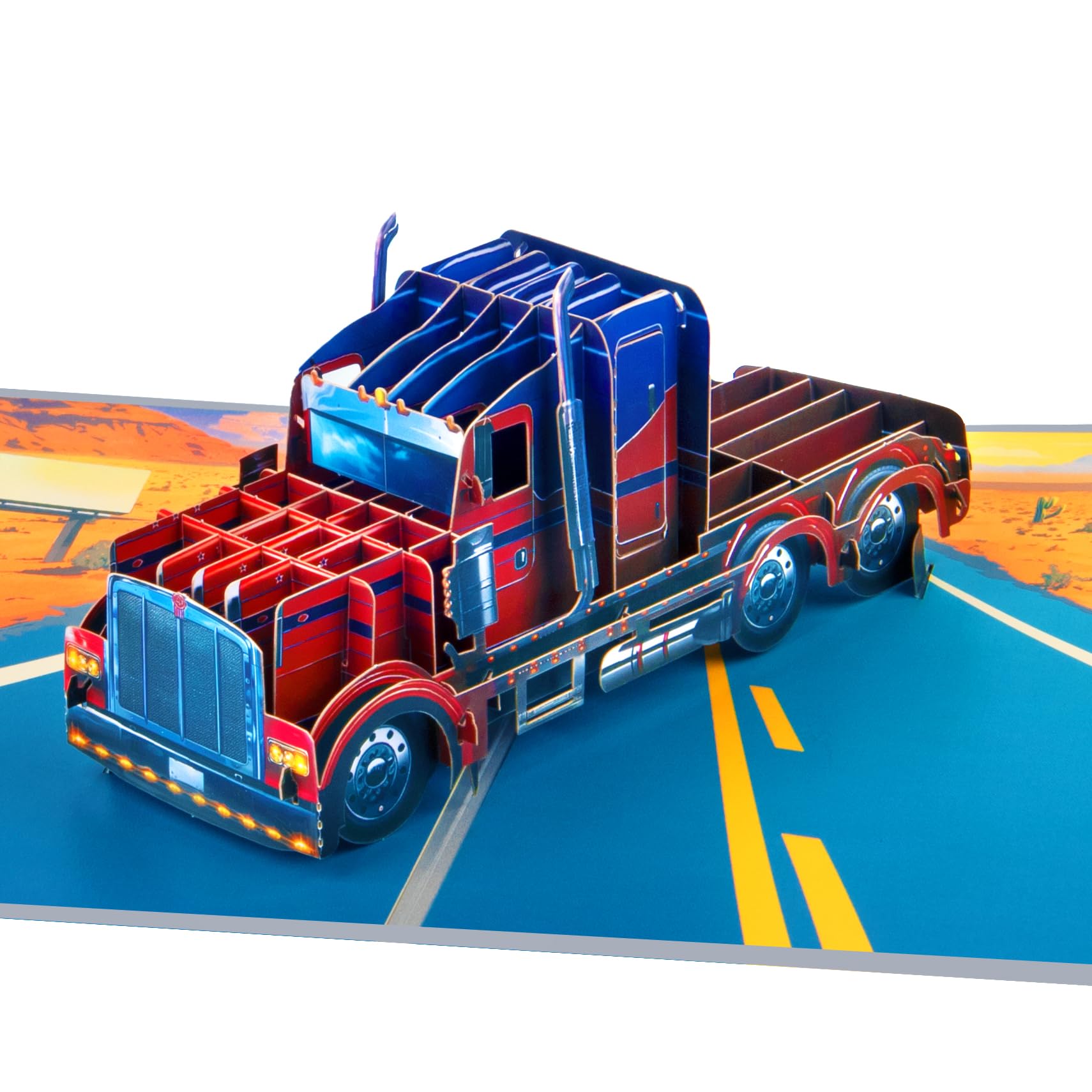 GREETING ART Truck Pop Up Card, Truck Greeting Cards with Envelope and Blank Note Cards for Birthday, Father's Day, Retirement, Graduation โ image 1