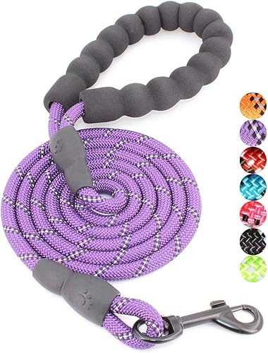 Miniatura 50 de BAAPET Correa para perro de 2/4/5/6 pies con cómodo mango acolchado e hilos altamente reflectantes para perros pequeños, medianos y grandes