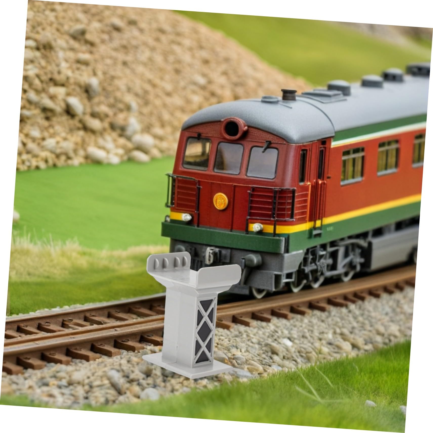 YARNOW 15 Pezzi Supporti per Ferroviari Multistrato in Plastica Blocchi di Sostegno Resistenti alle Intemperie Accessori Compatibili con Tutti i Principali Marchi per Modelli di Treni