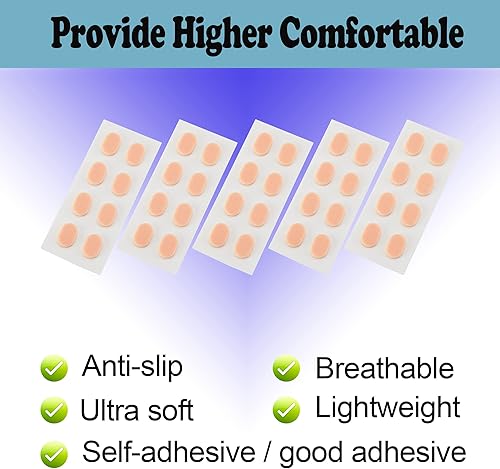 Miniatura 3 de 20 pares de almohadillas para la nariz para lentes, almohadillas de espuma suave, autoadhesivas, antideslizantes, almohadillas de nariz de espuma