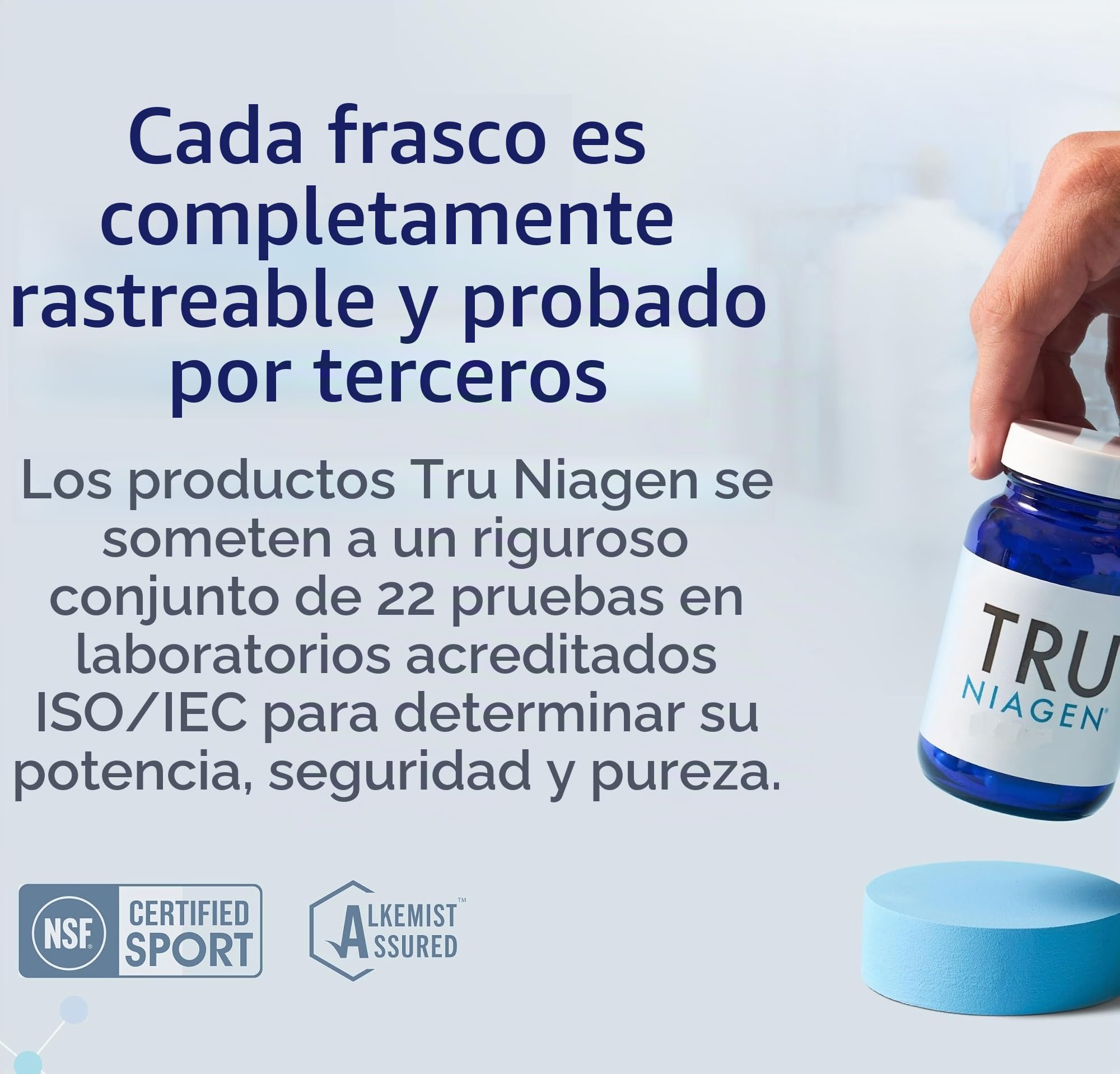 Tru Niagen Suplemento NAD de ribósido de nicotinamida, para reducir el cansancio y la fatiga, fórmula patentada, 30 unidades, 300 mg por porción (2 meses / 2 frascos)