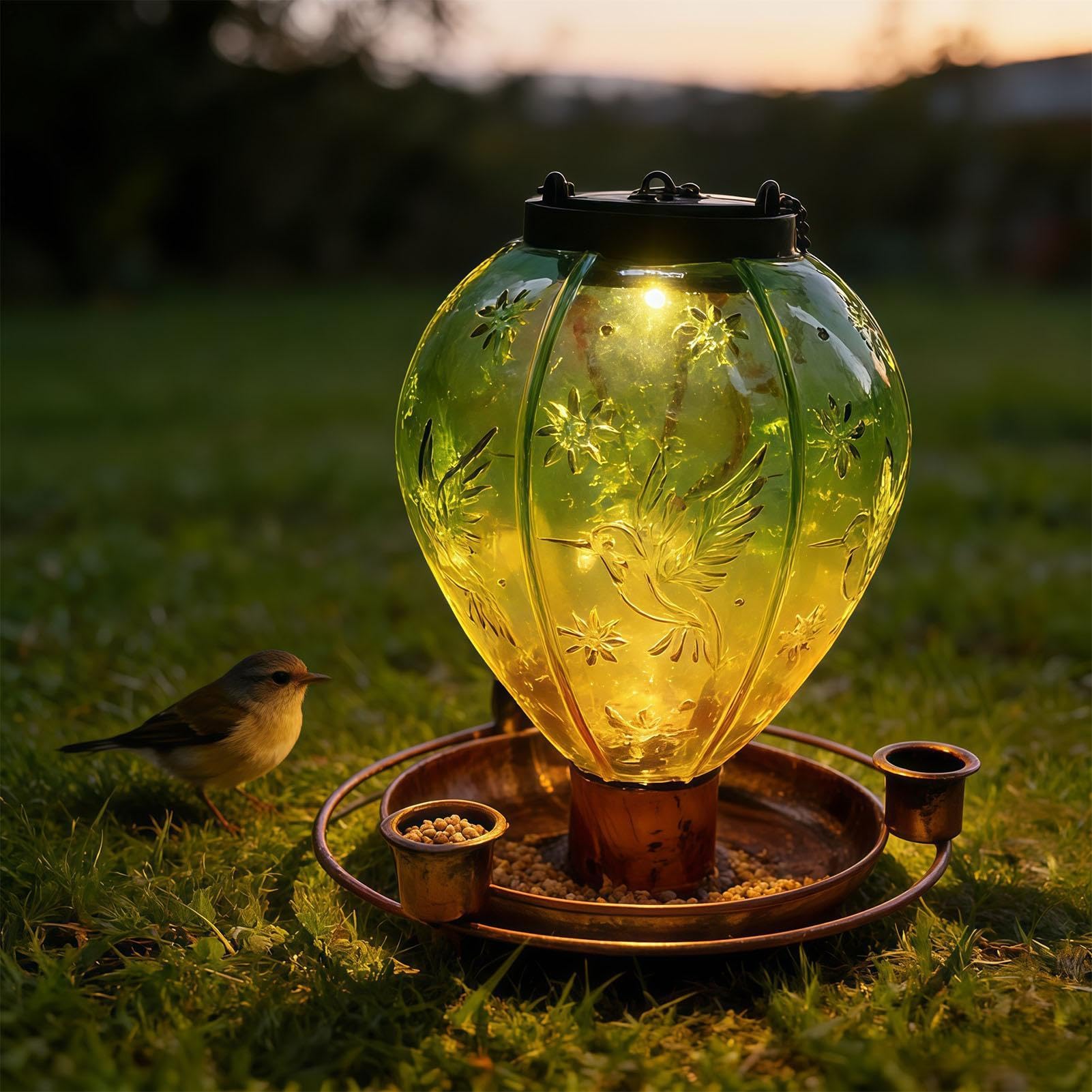 Solar Light karmnik dla ptaków balon na gorące powietrze kształt ganek