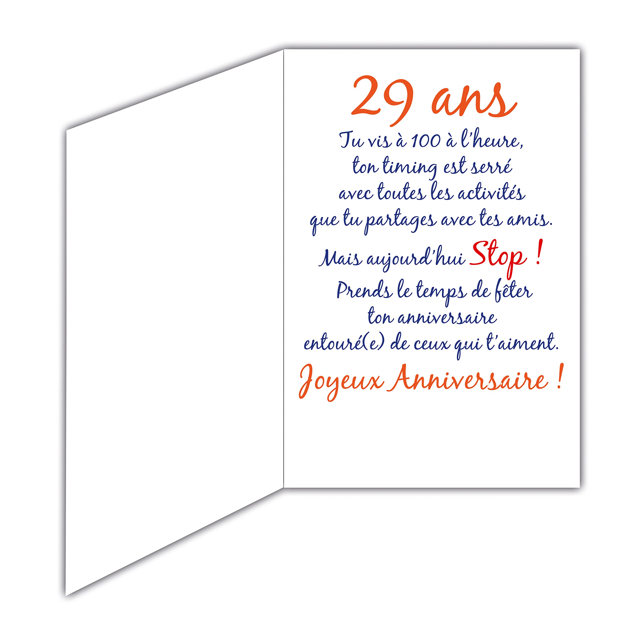 Carte D'anniversaire 29 Ans Pour Homme Et Femme – Making
