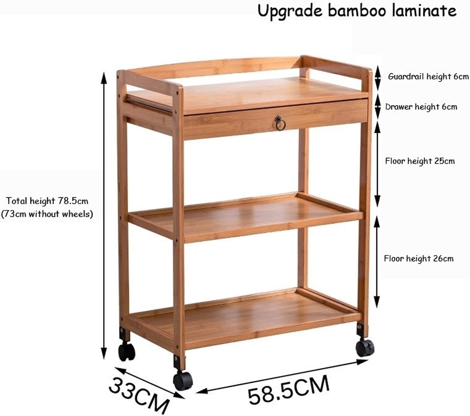 Industrial Wooden Bar Cart, Very Suitable for Home, Living Room Wheeled Home Bar Cart Home bar Serving carts Kitchen cart with Storage (Color : Style 3) (Style 2)