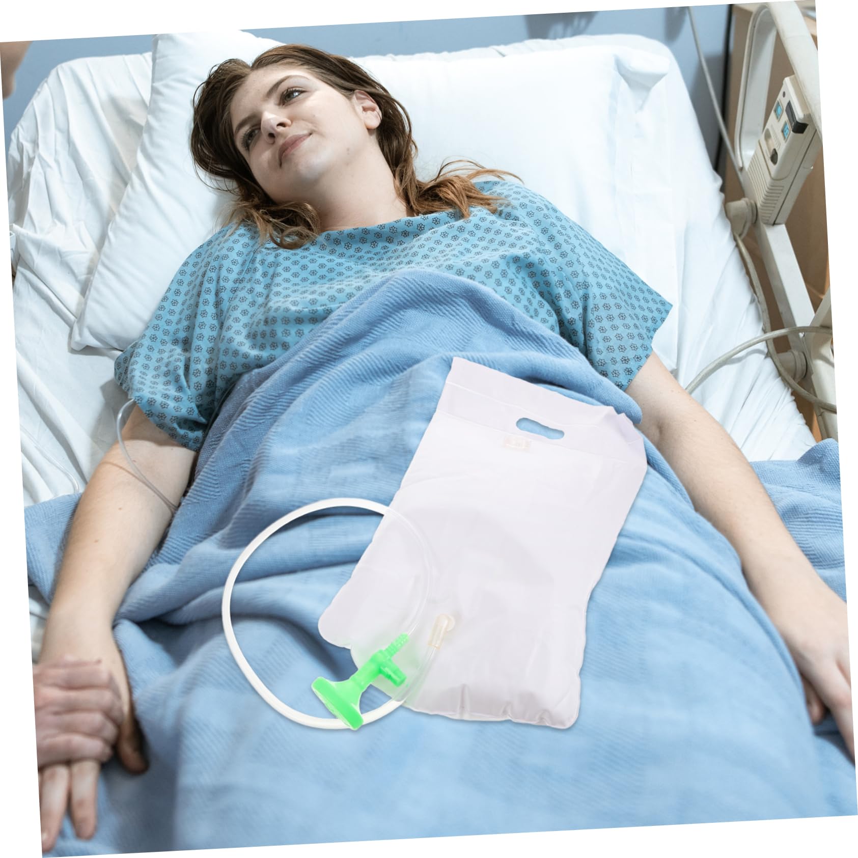 FRCOLOR 3pezzi Borsa Doccia Portatile Per Lavaggio Per Pazienti Letto Con Doccetta e Soluzione Comoda Per Igiene Personale Casa e