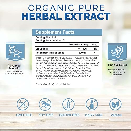 Miniatura 4 de Senhorita Alivio del tinnitus para las orejas que suenan, suplemento natural para aliviar el tinnitus de hierbas, mejora la audición y alivia el