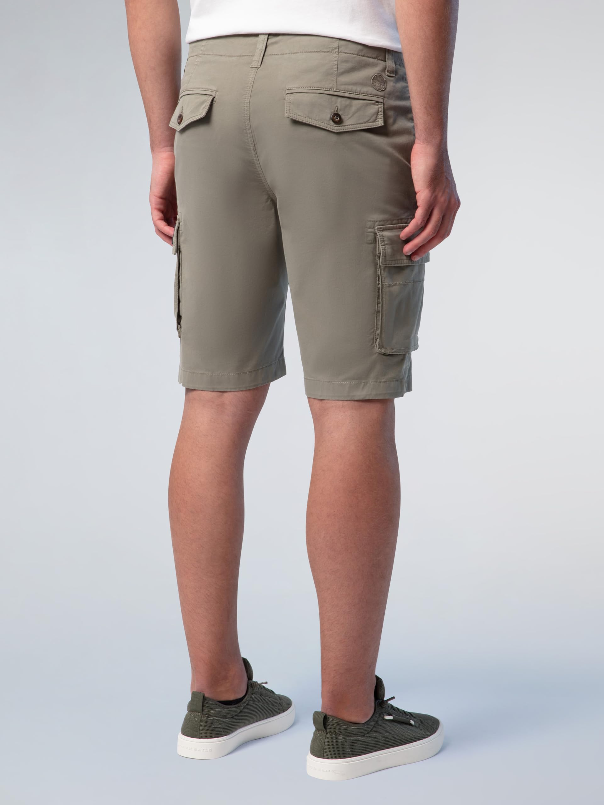 NORTH SAILS Bermuda Cargo Crew Hombre en Gabardina de Algodón Orgánico Stretch