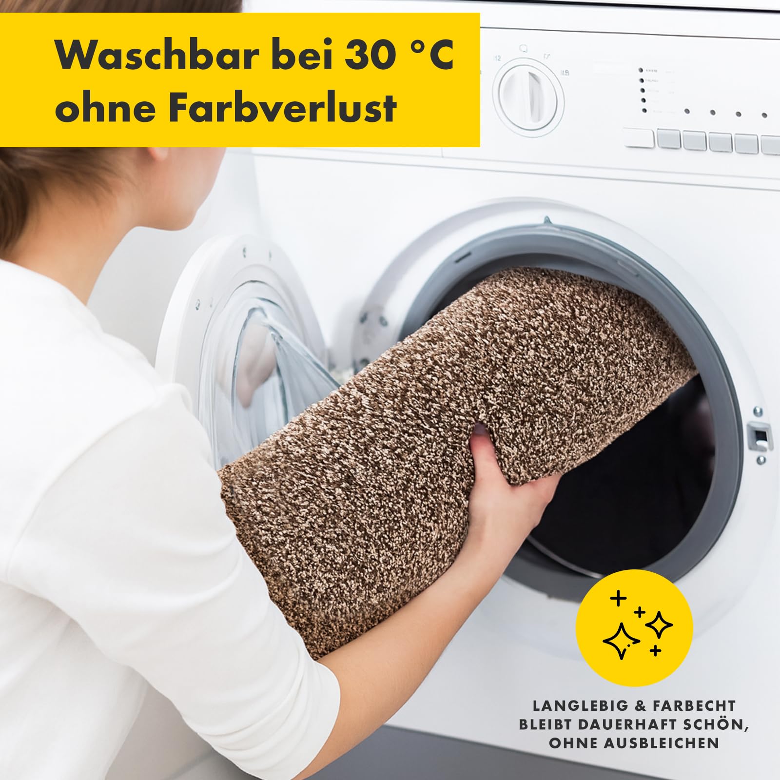 Floordirekt Schmutzfangmatte innen 60 x 150 cm - Braun - rutschfeste Maschinenwaschbare Fußmatte - Türmatte Sauberlaufmattestürmatte - Fussmatte für Hund - Haustür & Flur - NASA