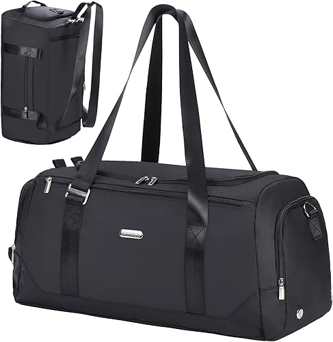 Bolsa de viaje (40 litros) para hombres, bolsa de gimnasio deportiva con compartimento para zapatos y bolsillo húmedo, bolsas de fin de semana para