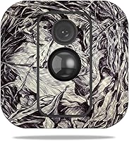 Vista 152 de MightySkins - Skin de fibra de carbono para cámara Blink XT para exteriores, chips dorados, acabado de fibra de carbono texturizado, protector