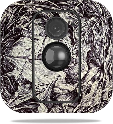 Miniatura 152 de MightySkins - Skin de fibra de carbono para cámara Blink XT para exteriores, chips dorados, acabado de fibra de carbono texturizado, protector