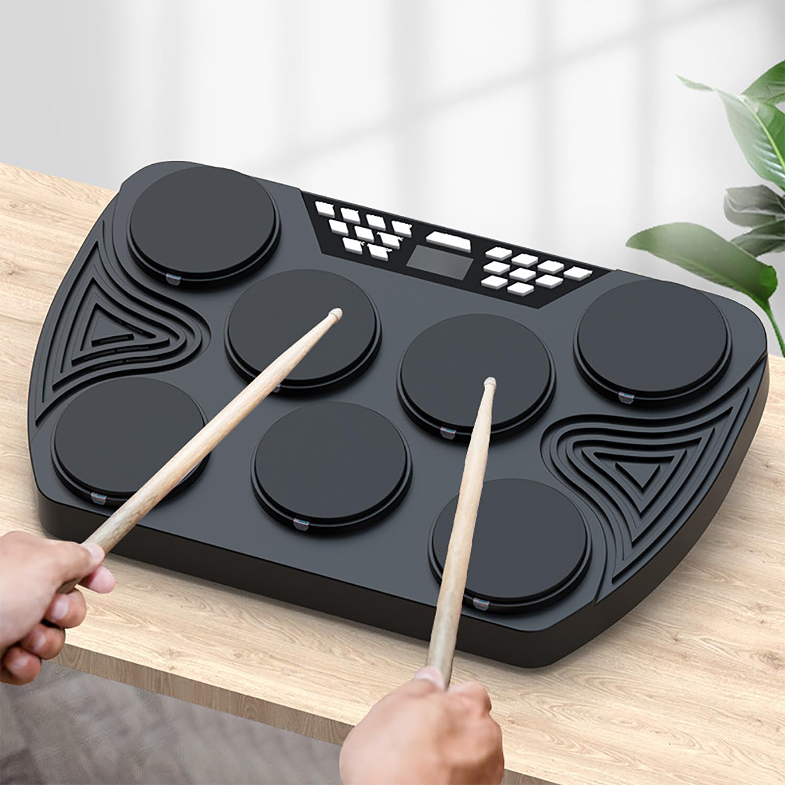 Amazon.co.jp: 電子ドラムセット、7つのベロシティセンシティブドラム