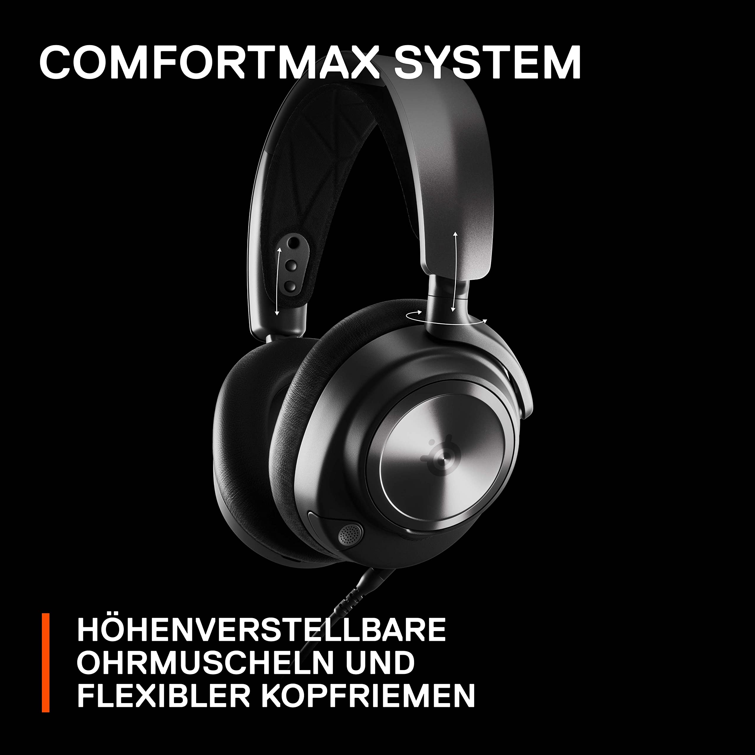 SteelSeries Arctis Nova Pro - Multi-System Gaming-Headset – PC, PS5, PS4, Switch 2 – Hi-Res Audio – 360° Surround-Sound – GameDAC Gen 2 – ClearCast Gen 2-Mikrofon