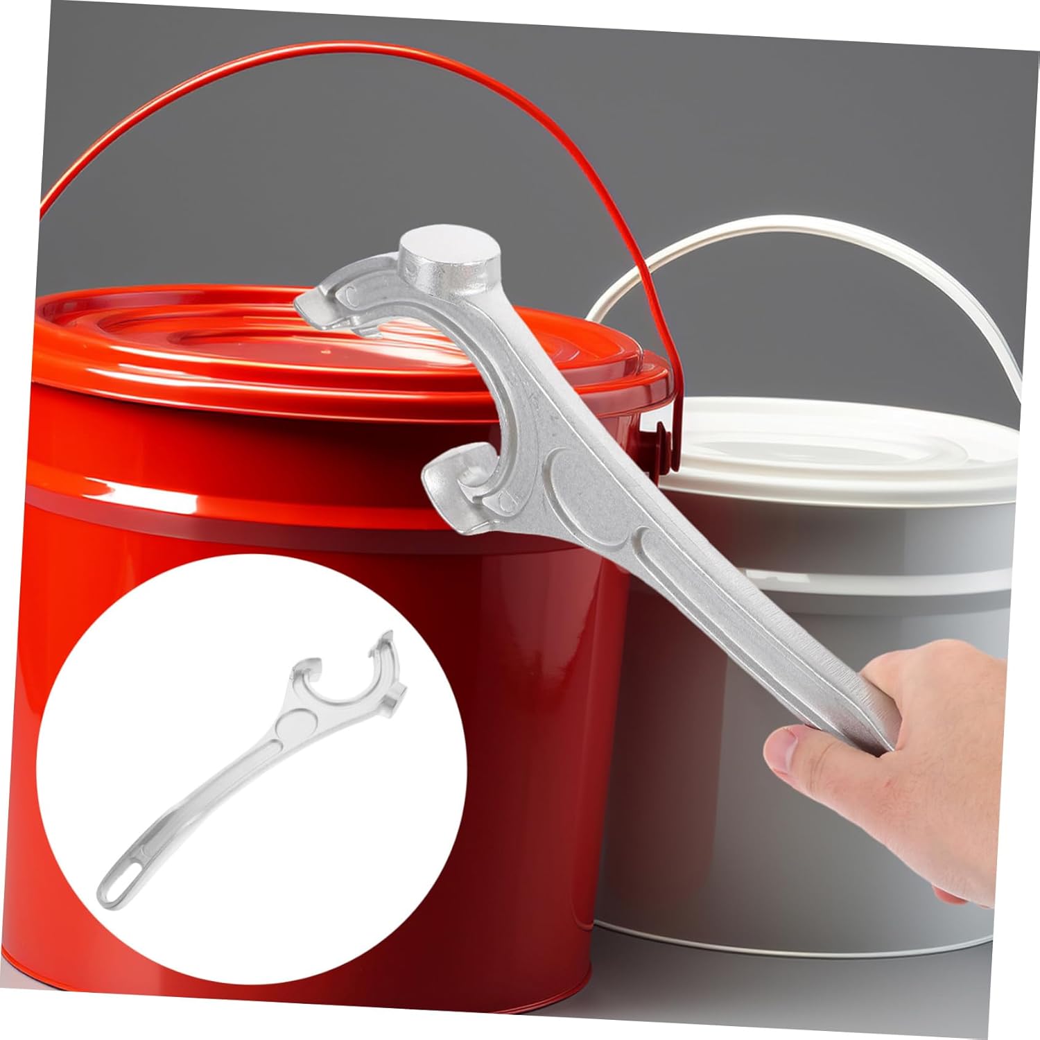 Aluminum Lid Remover Tool Bucket Opener for Effortless Use Home and Commercial Kitchens Metal Design for Food Storage Containers