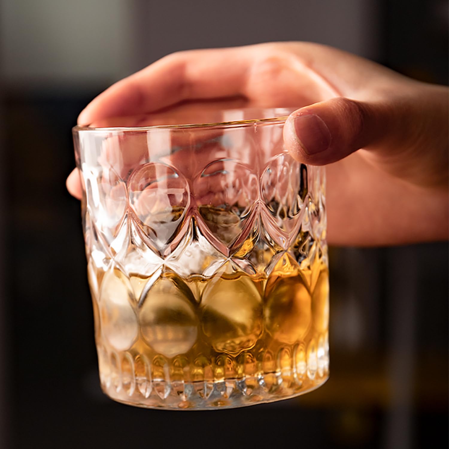 Classic Whiskey Glasses Set - 2 Premium Tumblers -4