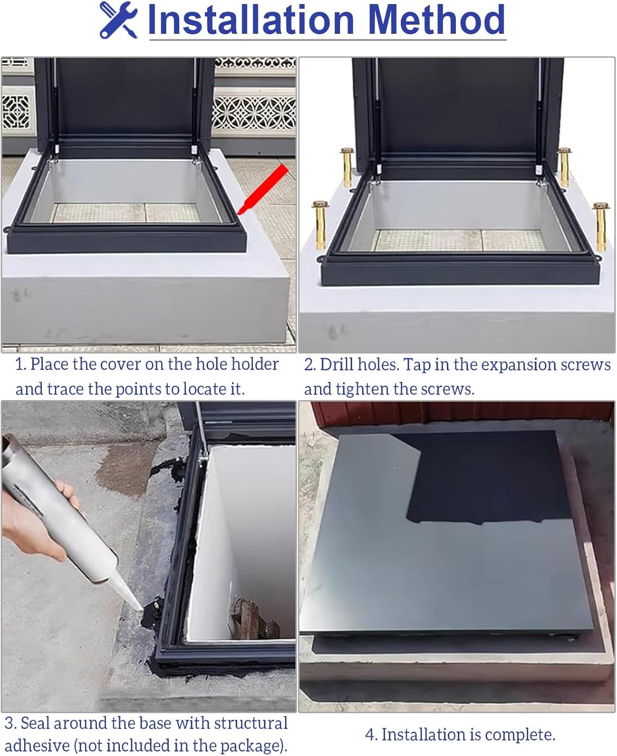 Roof Hatch Outside Hatch Cover Plate for Maintenance/Repair Roof, Commercial Building Installation Rooftop Access Exit Lid, Heavy Duty Attic Vent Cap(90x90cm (35.4x35.4))