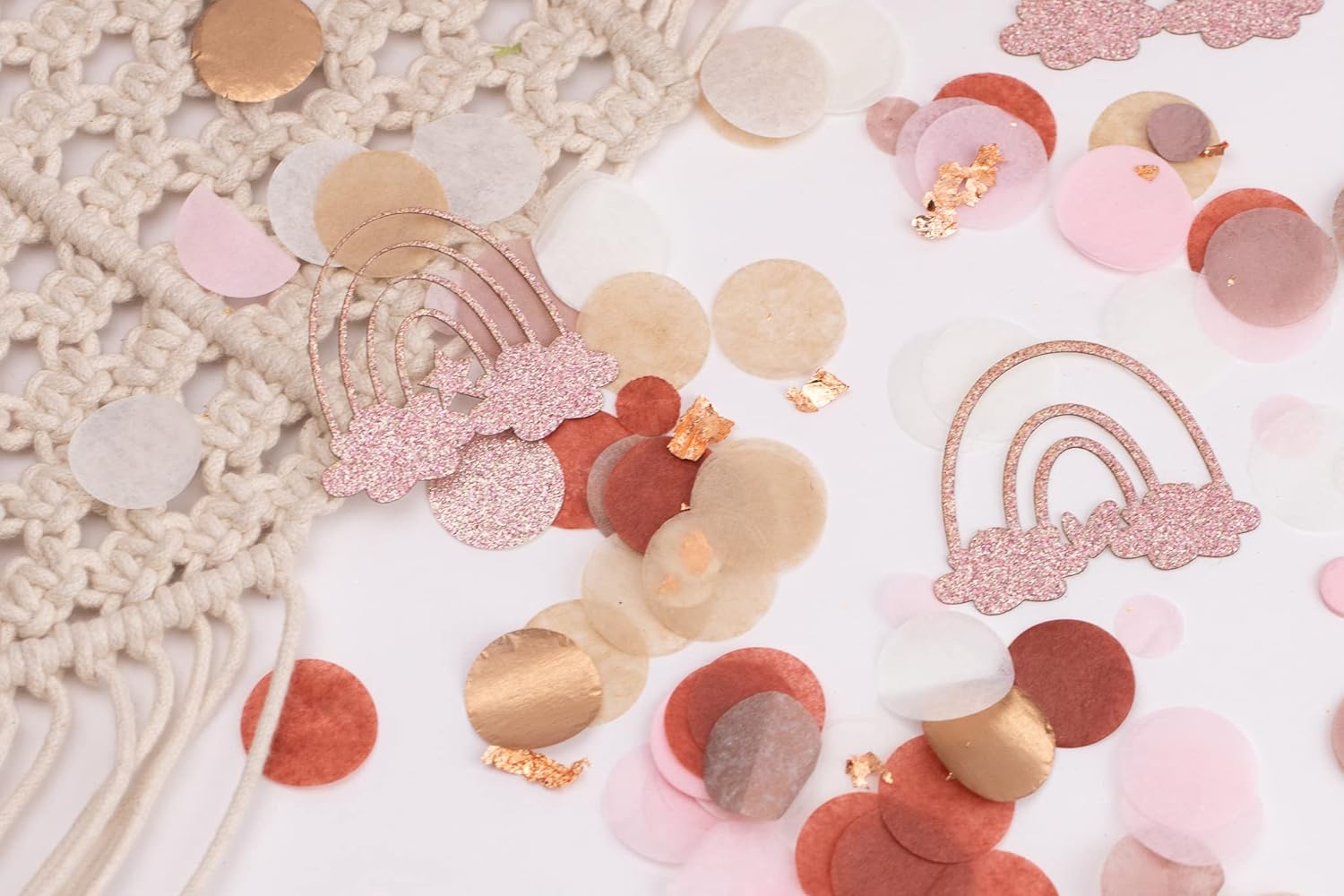 Rainbow Baby Shower, Rainbow Birthday, Girl 1st Birthday, Boho Rainbow Confetti, Rainbow Gender Reveal Party : Handmade Products