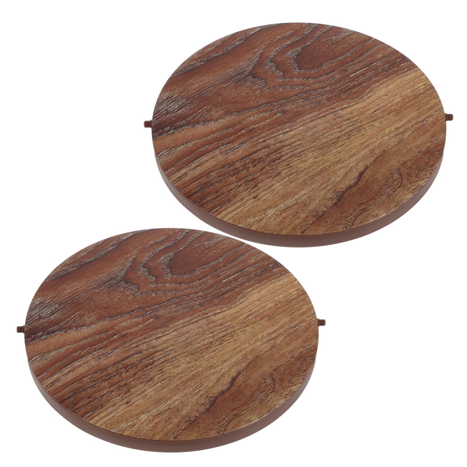 2 Piezas De Tapas De Repuesto Para Botes De Basura De Cocina Con Efecto Veta De Madera Para Controlar Los Olores