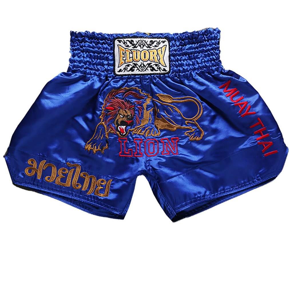 Fluory, Pantaloncini da combattimento per MMA, con scritta "Muay Thai", per arti marziali e kickboxing