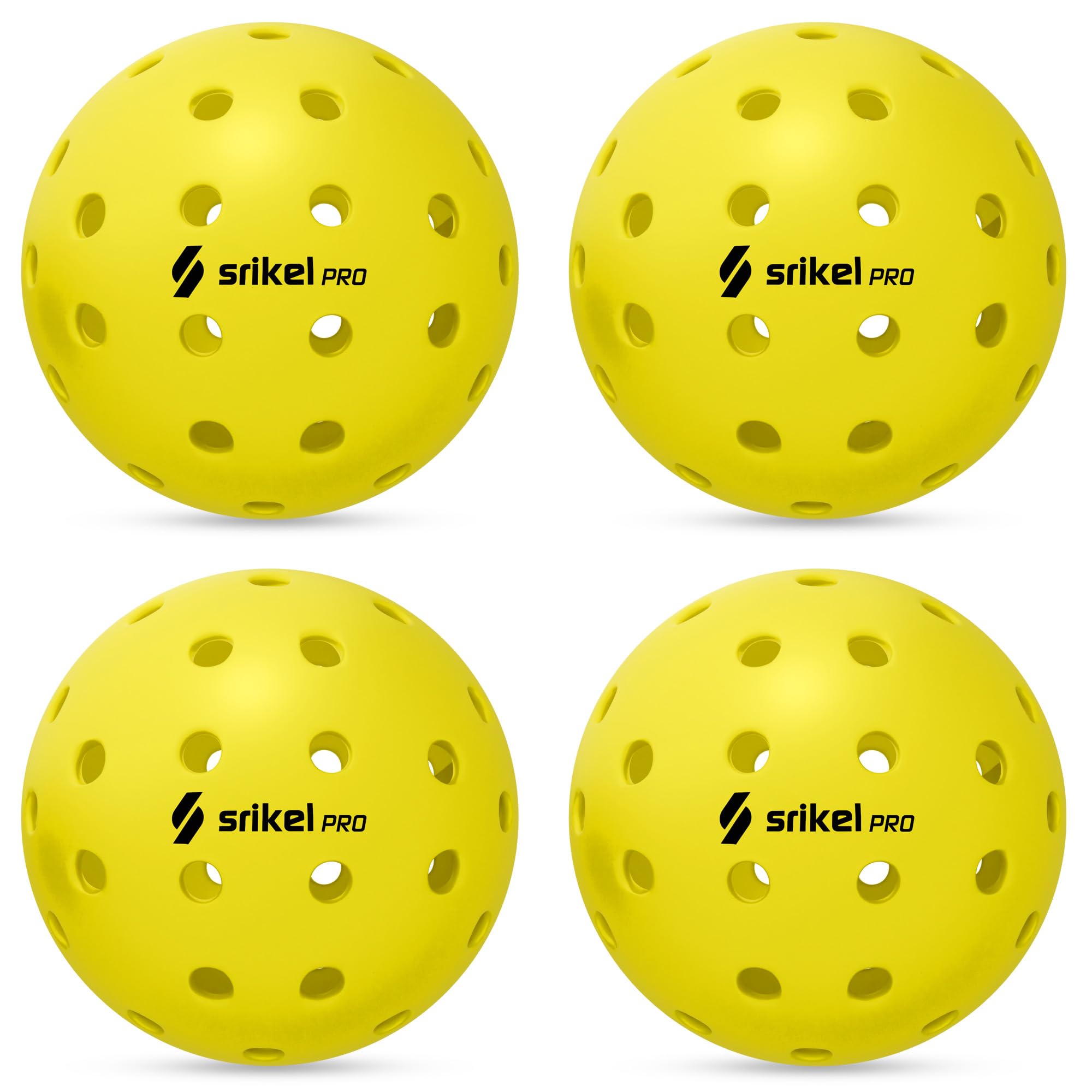 Palline da pickleball da esterno, approvate USAPA, design senza cuciture roto-modellato per una maggiore durata, confezione da 4/12, palline da sottaceto a 40 fori resistenti alle crepe, per