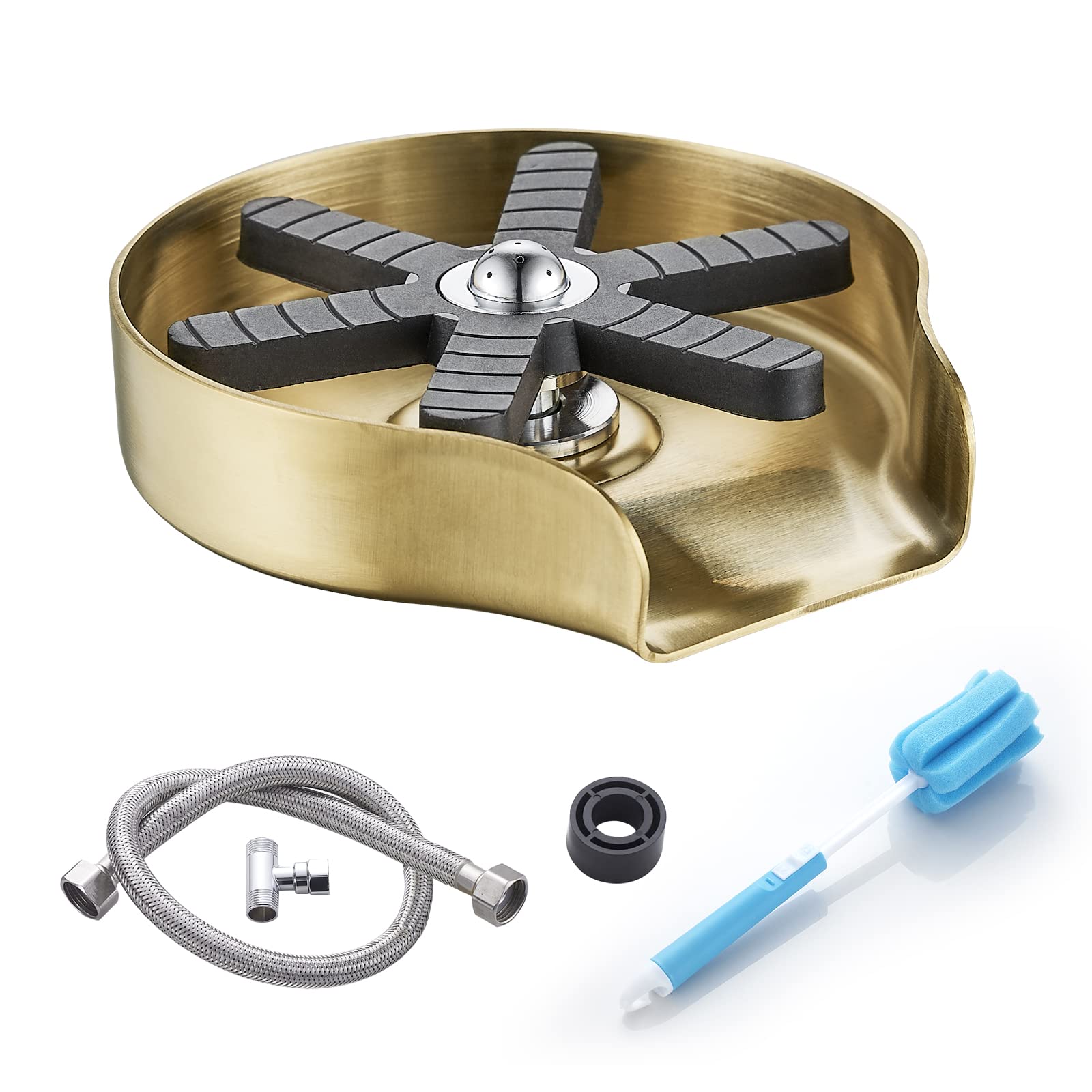 F3013GN-US Glasbrause 3013GN Glass Shower Head, Brush Gold