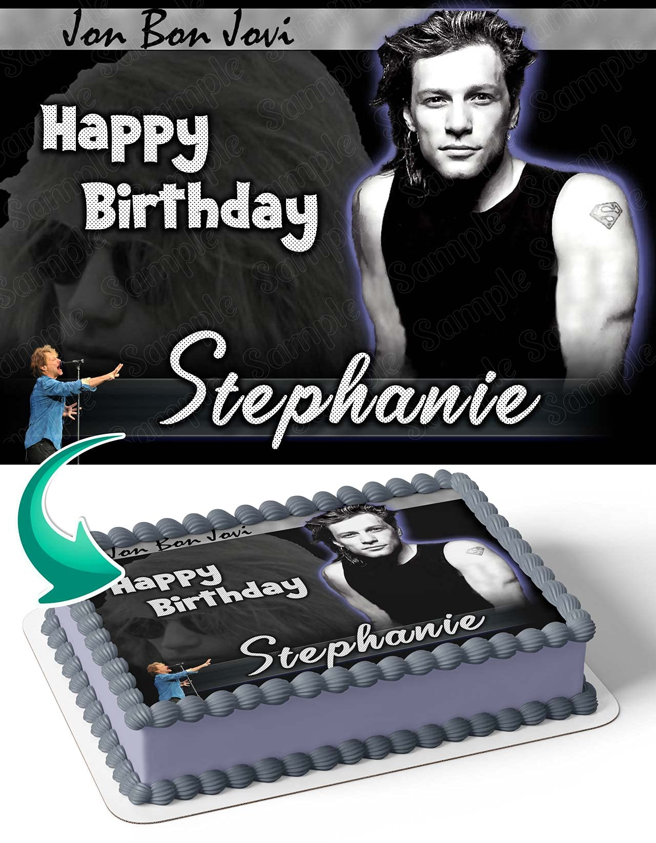 Buy Cakecery Jon Bon Jovi Edible Cake Image Topper Personalized