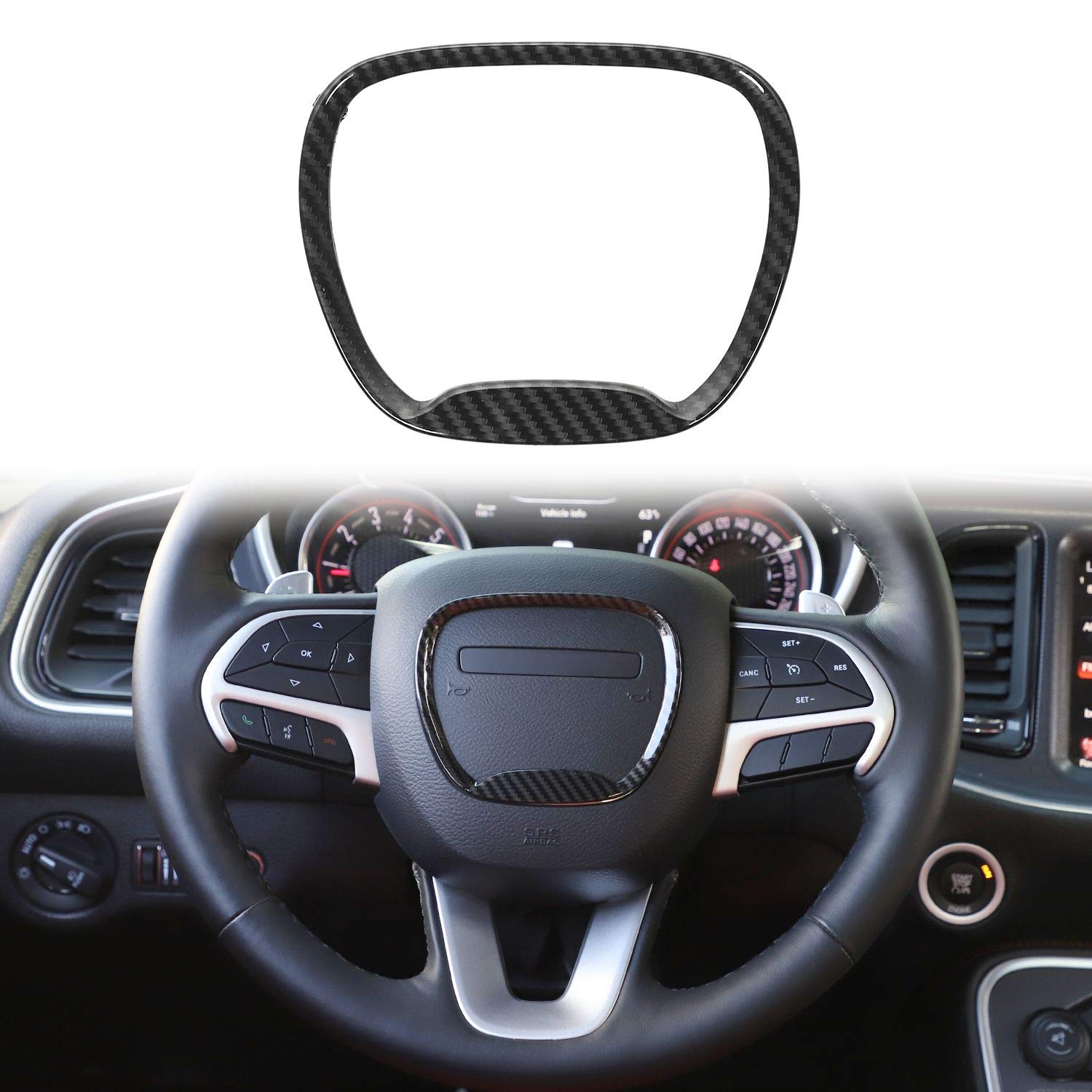 Buy Voodonala ABS Carbon Fiber Steering Wheel Trim for 20152022 Dodge