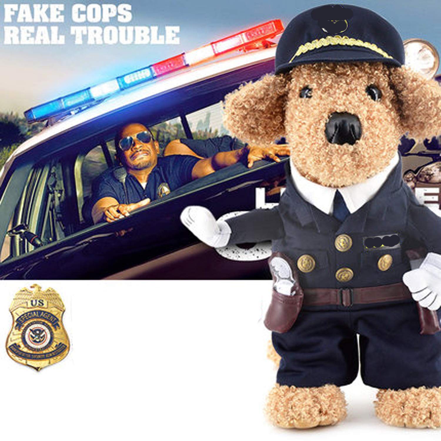 SMDARROY Funny Policemen Jacket Suit Super Cute Costumes for Small Dogs Cats