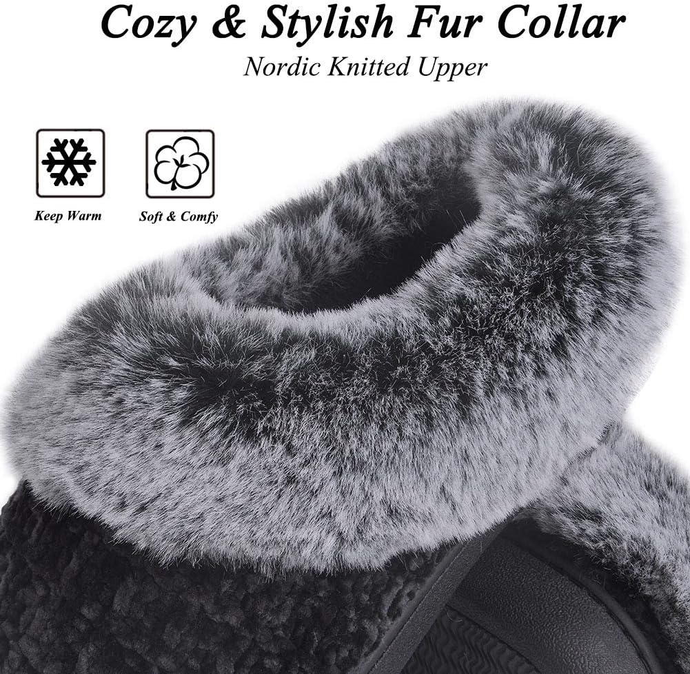 DL Women's Memory Foam Moccasin Slippers Micro Suede with Breathable Faux Fur Lining Slip On House Shoes Micro Indoor & Outdoor - Image 3