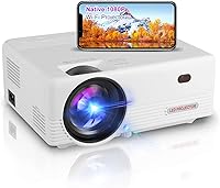Vista 1 de Proyector Native 1080P, proyector WiFi, proyector de película portátil OSEVEN compatible con 4K, compatible con smartphone, TV Stick, HDMI, VGA