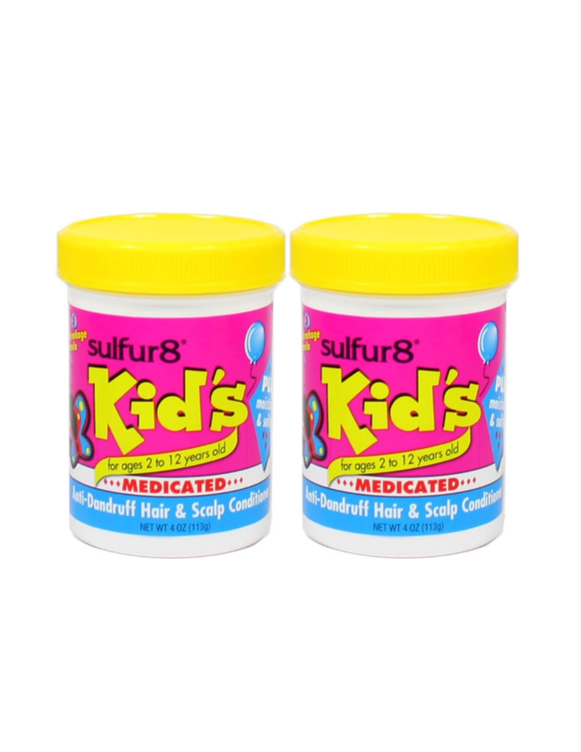 Sulfur 8 Kid's Medicated Anti-Dandruff Hair & Scalp Conditioner, 4oz (Pack of 2)