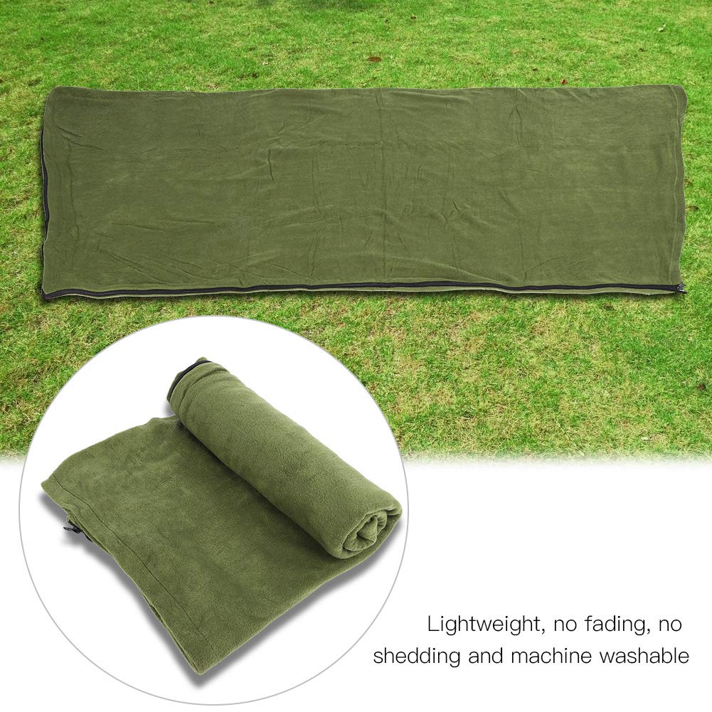 MAGT Sac De Couchage en Laine Polaire, Doublure De Sac De Couchage À Glissière Anti-Peluches en Laine Polaire Chaude Et Confortable pour Adultes Et Enfants Camping en Plein Air Randonnée Voyager