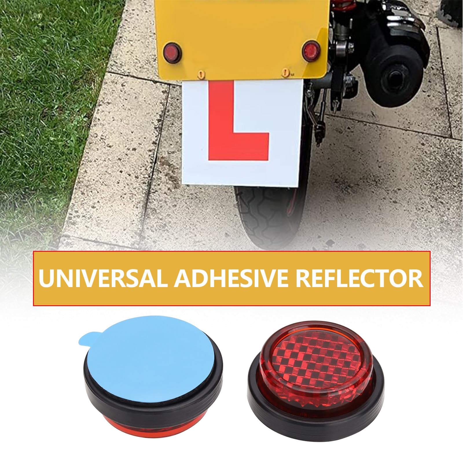 6pcs 20mm Stick-on Piccolo Rotondo Targa Riflettori di Sicurezza Adatto Per Moto Veicolo Elettrico Bicicletta Parafanghi Posteriori Rimorchio Recinzioni Porte Postali