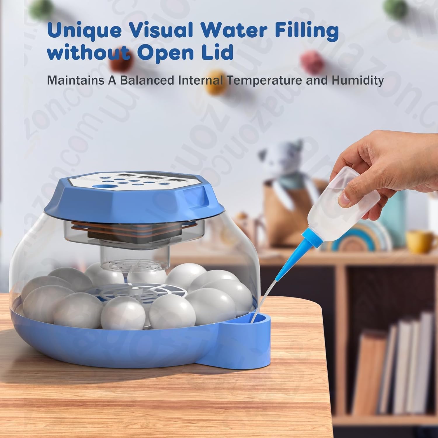 Automatic Egg Incubator with Turner & Humidity Control, 12-24 Egg Capacity, 360° View Clear Top, Poultry Hatcher for Chicken, Duck, Quail & Bird Eggs (E12 New)