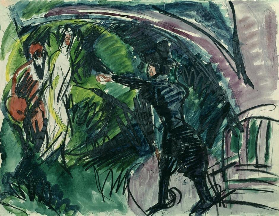 Pantomime reimann I. Kirchner toile artistique de haute qualité 50 x 70 cm