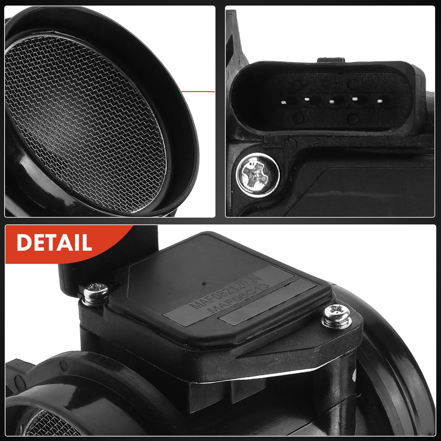 A-Premium Mass Air Flow Sensor Meter Assembly - [with 5Pins] - Fits DOHC, 6Cyl 3.0L 2.7L - Compatible with Audi A4 Quattro A4 02-06, A6 02-04, Quattro A6 01-04, Allroad Quattro 01-05, S4 2001 2002