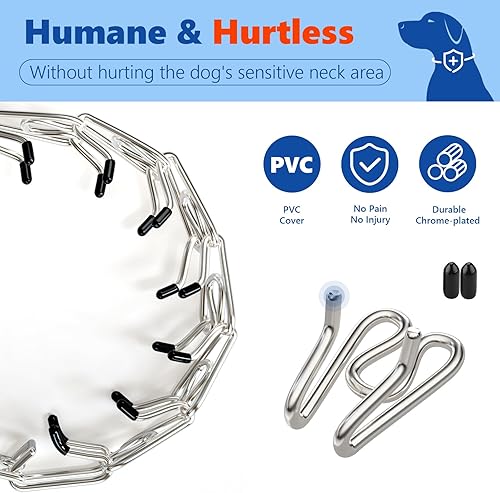 Miniatura 3 de Collar de entrenamiento ajustable para perros pequeños, medianos y grandes, negro (cuello de 18 a 20 pulgadas, peso alrededor de 70 libras))