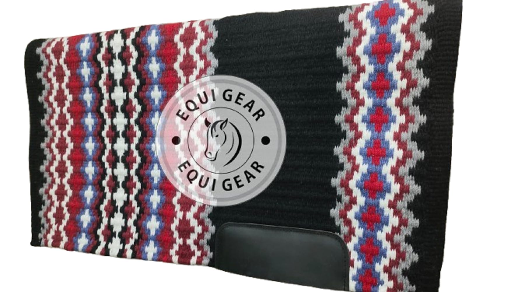 EQUIEMPRESS Western Show Saddle pad/New Zealand Wool Horse Western Saddle Blanket Top Wool Pad Sensor Flex (Customization Available) AN-389 (34