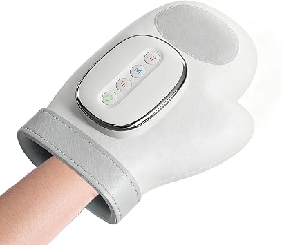 Hand Massager with Heat and Compression, Split Finger Hand Massager Airbag, Arthritis and Hand Muscle Relaxation,3 Massage 3 Temperatures 5 Compression Models