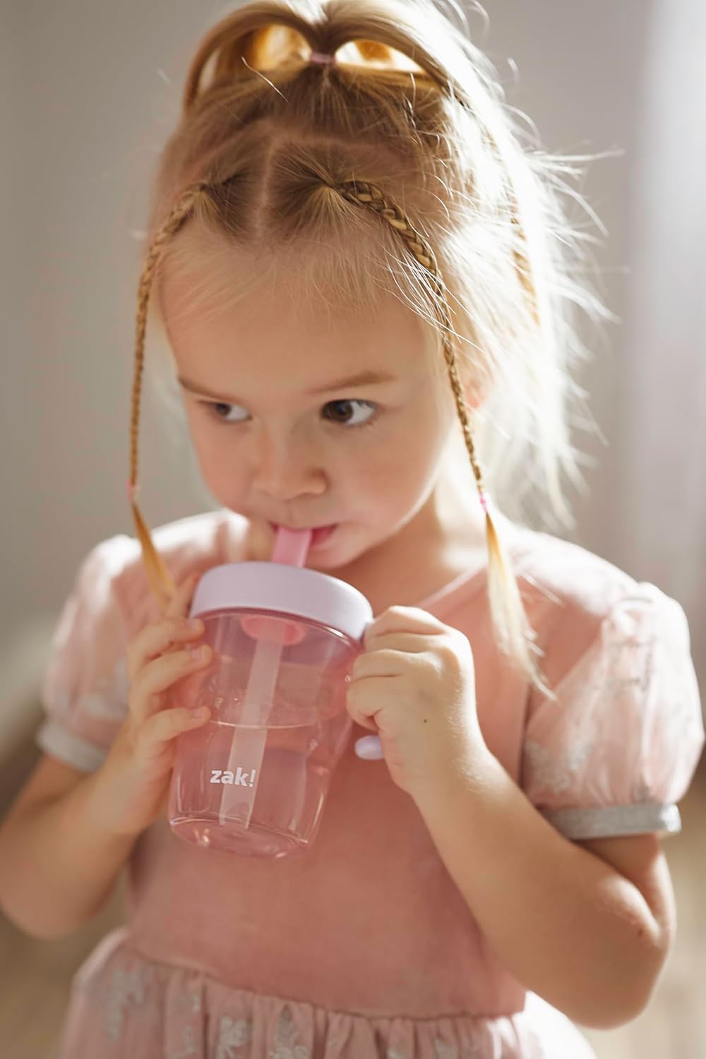 Zak Designs Peppa Pig Capri Toddler Tumbler For Travel or At Home, 10oz 2-Pack Durable Plastic Sippy Cups With Handle and Leak-Proof Design are Perfect For Kids (Peppa and George) - Image 10