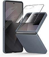 Vista 11 de Eastcoo Funda delgada para Galaxy Z Flip 5, parte trasera de policarbonato duro, sensación esmerilada, soporte de carga inalámbrica, ligera, a