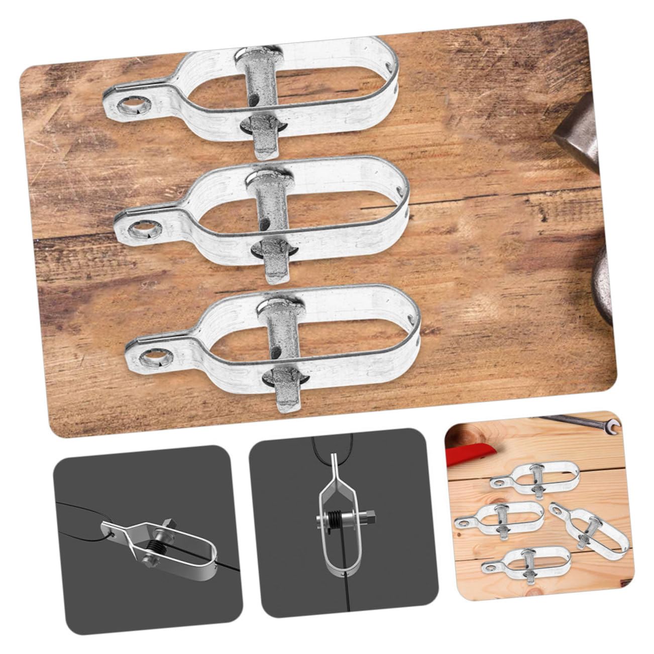 8pezzi Tenditore Per Cavi e Resistente Per Tensionare Reti Da Giardino e Strutture Di Strumento Professionale Per Fissaggio e Tensione Cavi